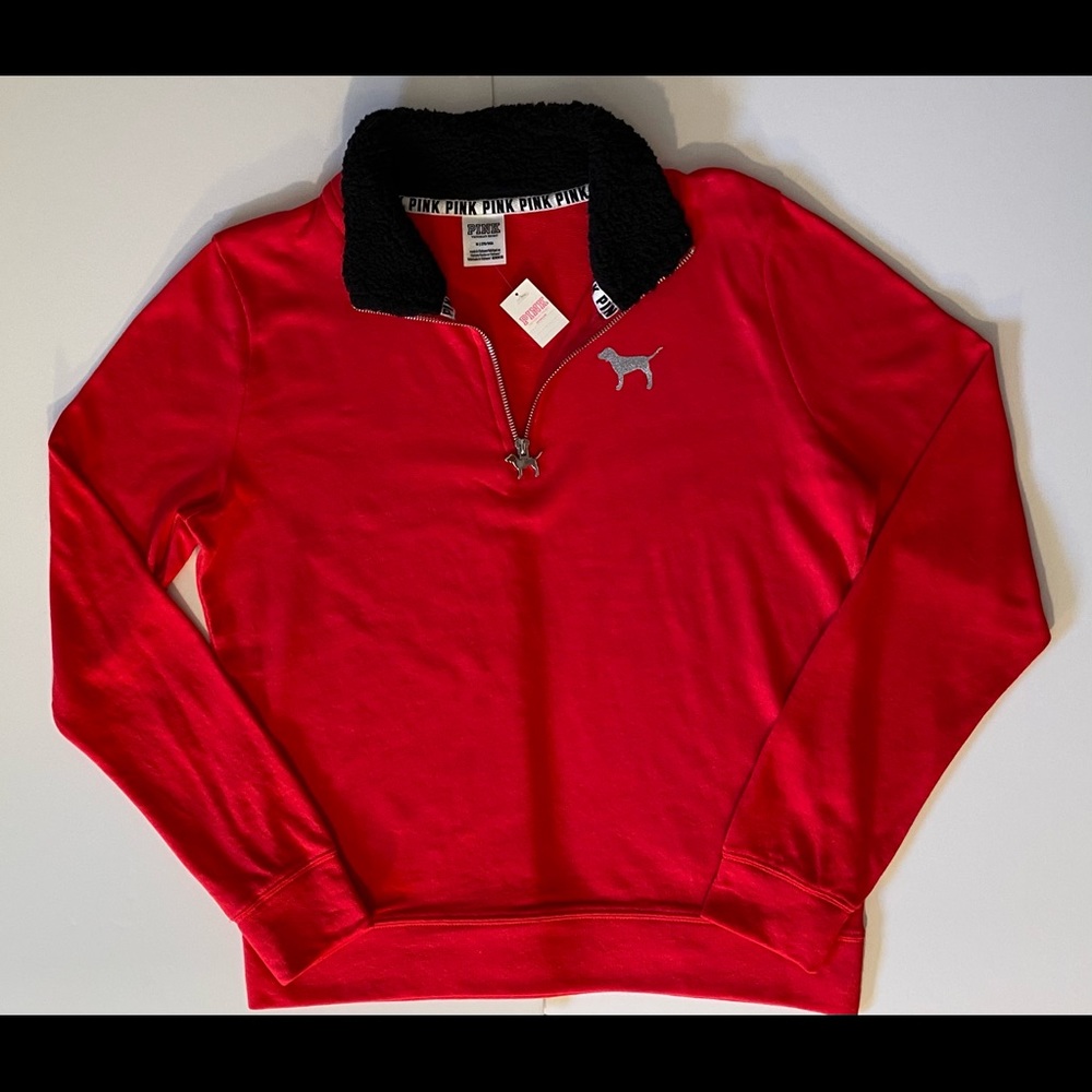 Victoria’s Secret PINK quarter zip sweatshirt, size medium